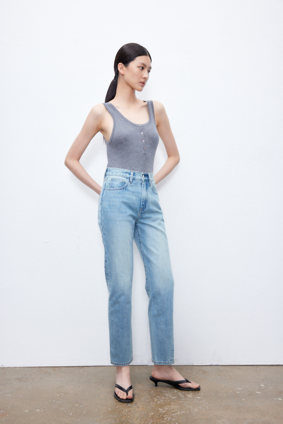 【UpperClass Series 】OriginalTwisted Classic Twisted Stitch jeans for mid-to-high-waisted women pic 11