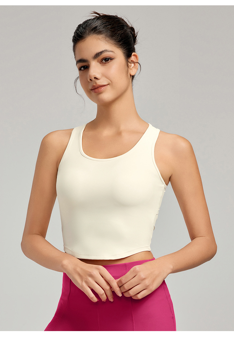 大树服饰运动背心女带胸垫性感瑜伽服上衣背心透气不跑杯健身背心详情31