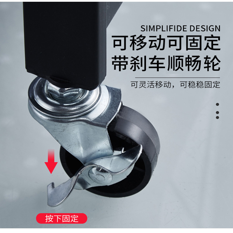 Vertical non-installation folding storage rack, kitchen multi-layer storage rack, bathroom movable storage and storage rack pic 9