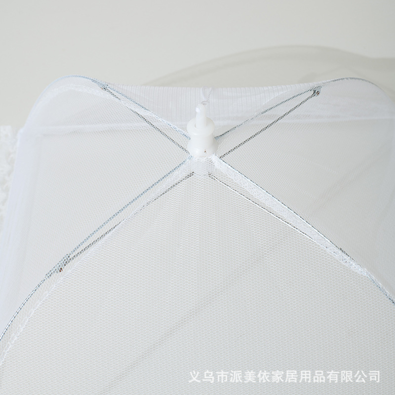 义乌厂家夏网纱轻奢大号折叠菜罩饭菜罩家用防苍蝇食物罩盖食物罩详情6