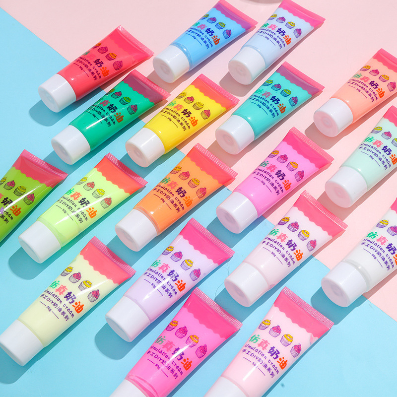 Wholesale of simulated cream glue, diy cream phone case materials, multiple colors, diy factory direct sales of accessories pic 7