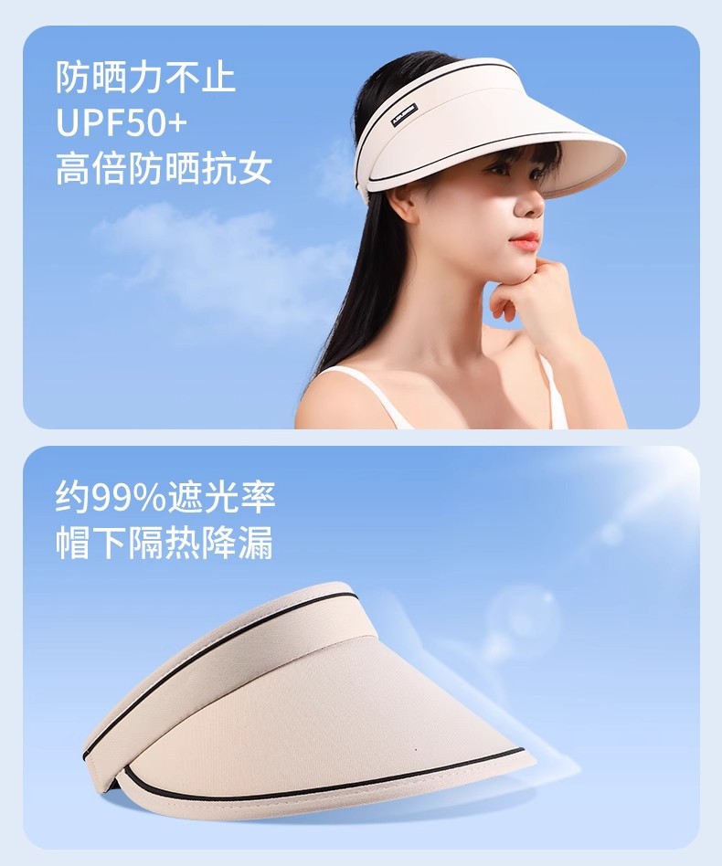 Brand [Sondona] Sun Hat [Free shipping for New customers 0.01] Summer Large brim Sun protection Hat New style UV Protection Sun hat with empty top pic 6
