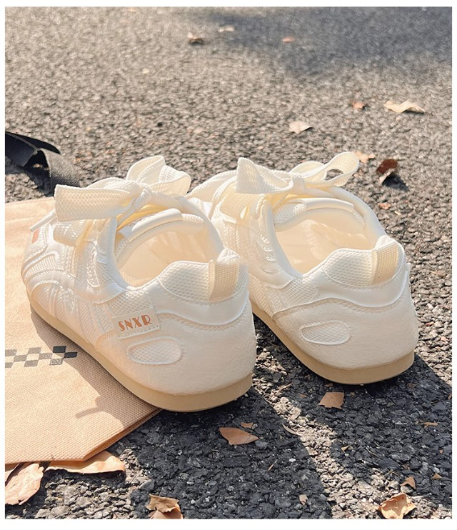 夏季百搭透气网面小白鞋子女2025新款德训鞋薄底内增高休闲板鞋子详情10