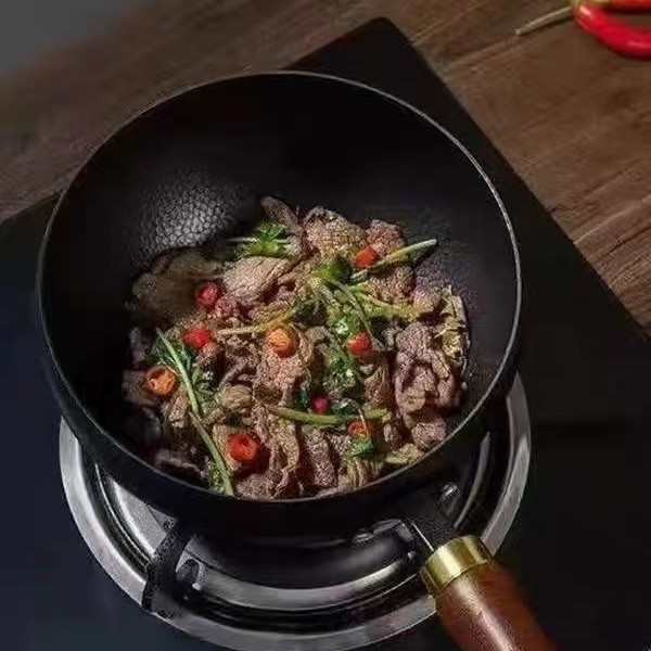 216-章大肚腩 铁guo加深纯手工锻锅里层纹理随机 直径24cm 集详情3