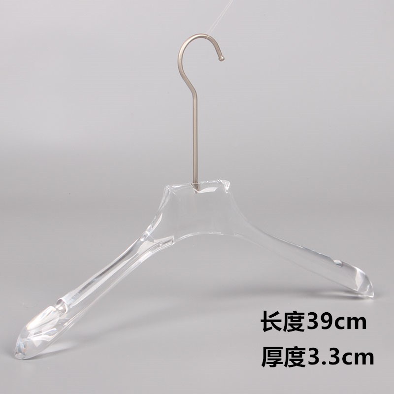 透明衣架服装店水晶男装高档衣服挂新款烟灰衣撑展示架水晶裤架详情6