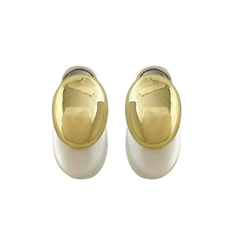 fever同款拼色耳钉复古小众质感拉丝秋季新款水滴金属简约耳环女详情6