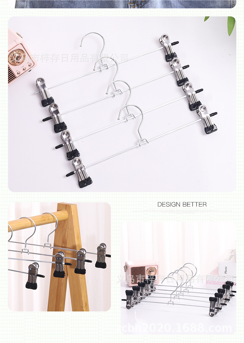 2.7 Steel wire, durable stainless steel multi-functional rack for convenience stores, anti-slip, traceless for drying, high-strength trouser clips pic 9