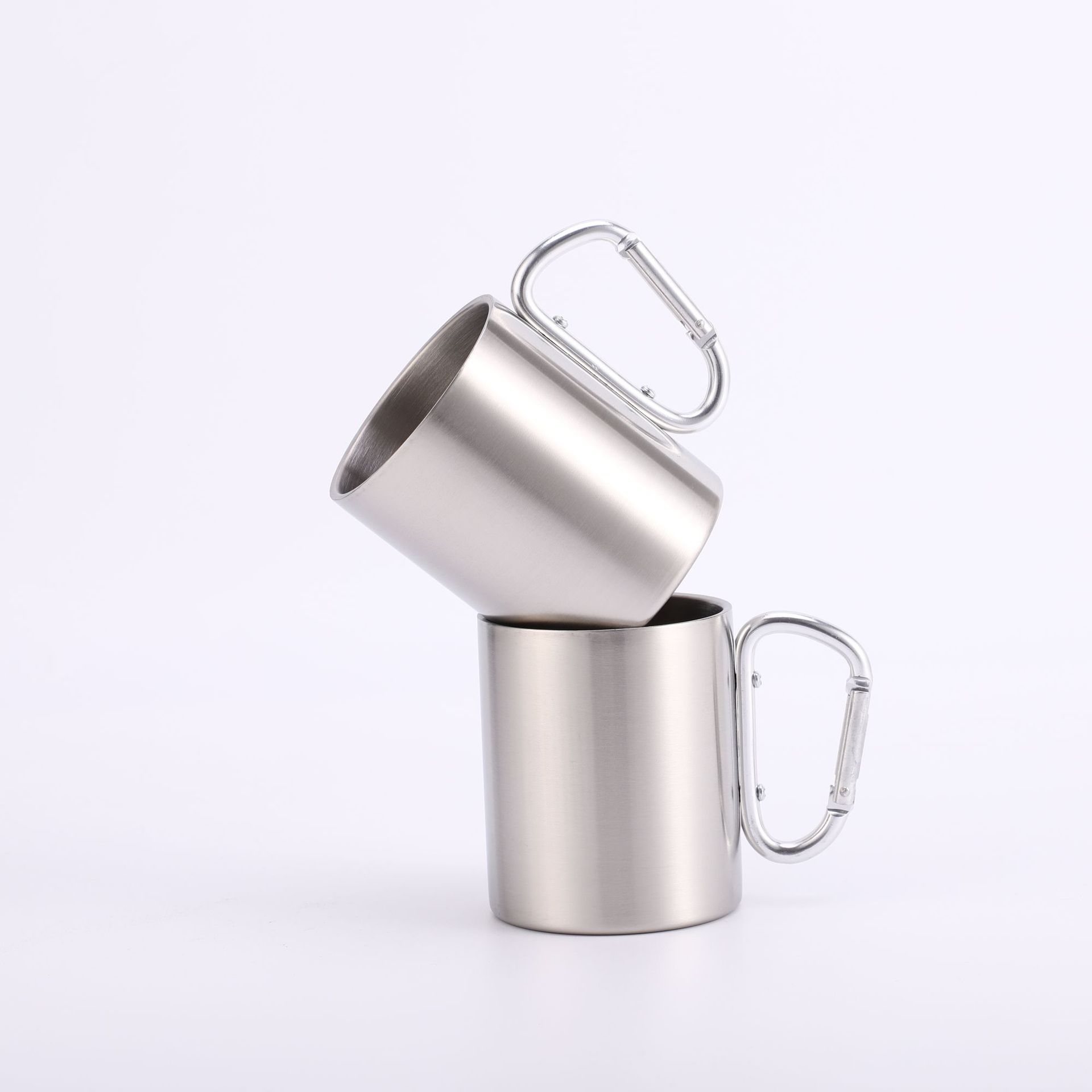 Wholesale of cross-border 304 stainless steel mini mugs with LIDS, handles, multi-functional and shock-resistant water cups pic 7