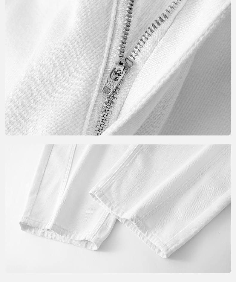 Summer white Tissel crescent-cut wide-leg pants are versatile and slimming. They feature a three-dimensional pocket design with folded edges and are high-quality long pants pic 16