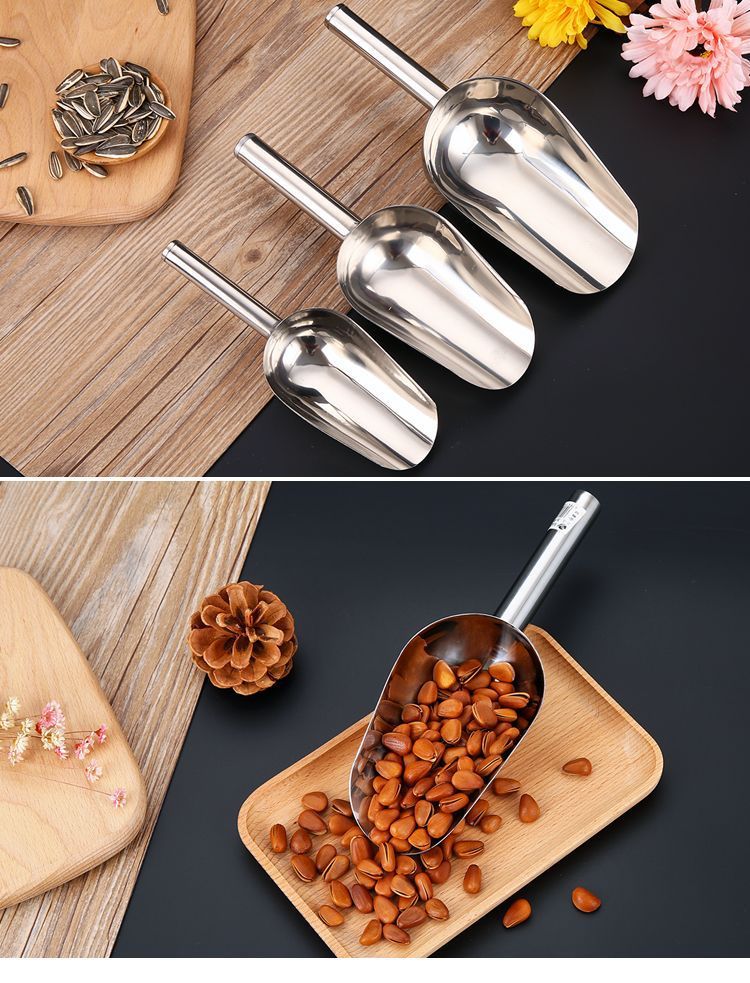 加厚不锈钢铲子冰铲加厚粮食面粉食品杂粮铲茶叶爆米花瓜子冰块铲详情12