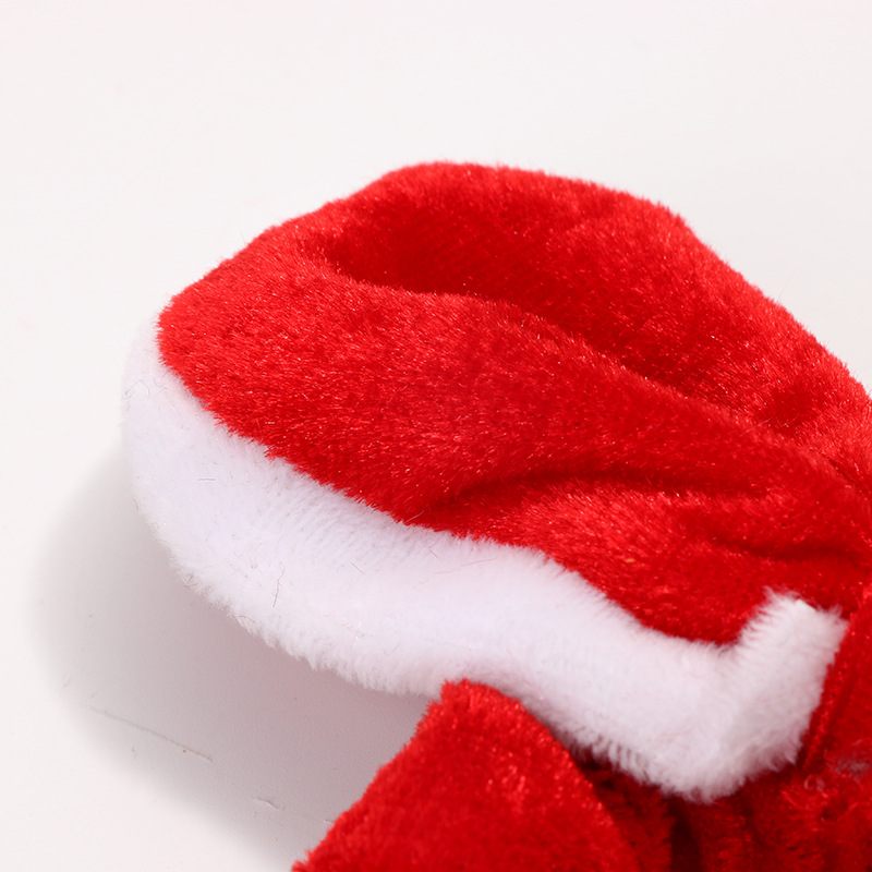 圣诞款韩国大肠发圈兔耳朵钉珠绒布大肠圈高级感大号跨境发圈批发详情7