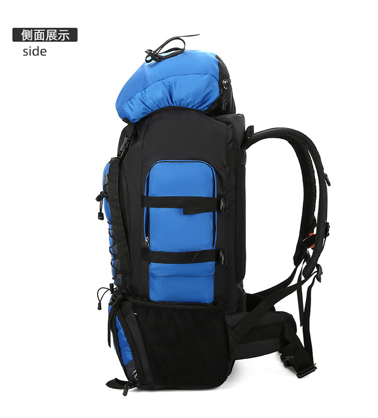 90L登山徒步包大容量户外旅行双肩包防水野营驴友骑行打工行李包详情31