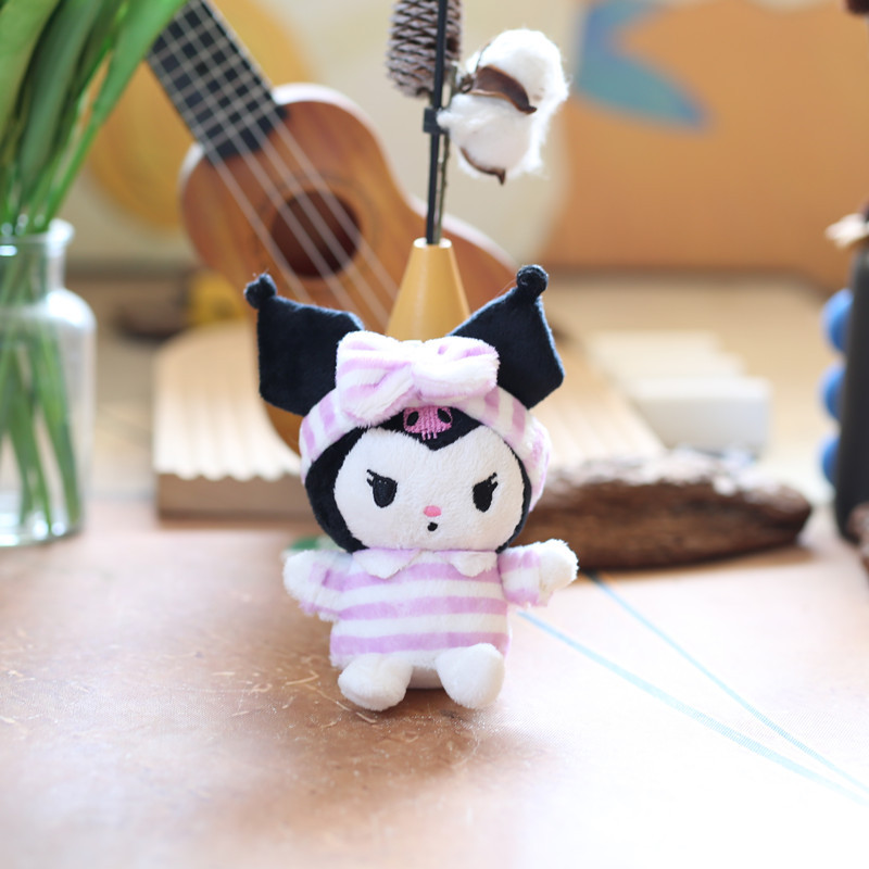 网红可爱浴巾三丽鸥库洛米挂件毛绒玩具公仔玉桂狗包包挂饰钥匙扣详情6
