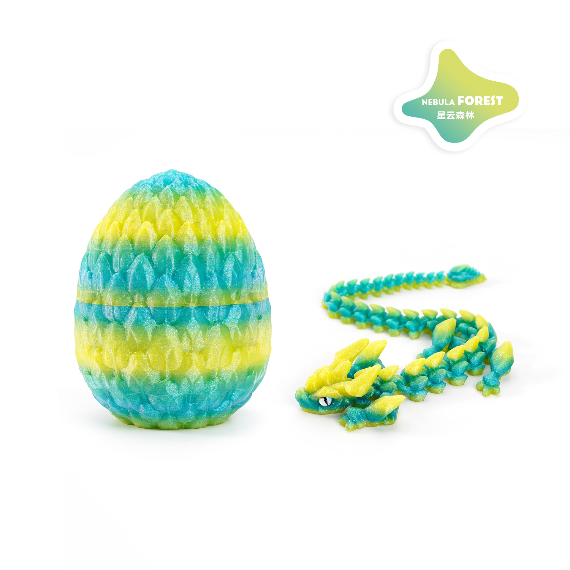 3D打印龙蛋套装水晶角龙手办摆件工艺品潮玩彩色收纳动物创意详情5