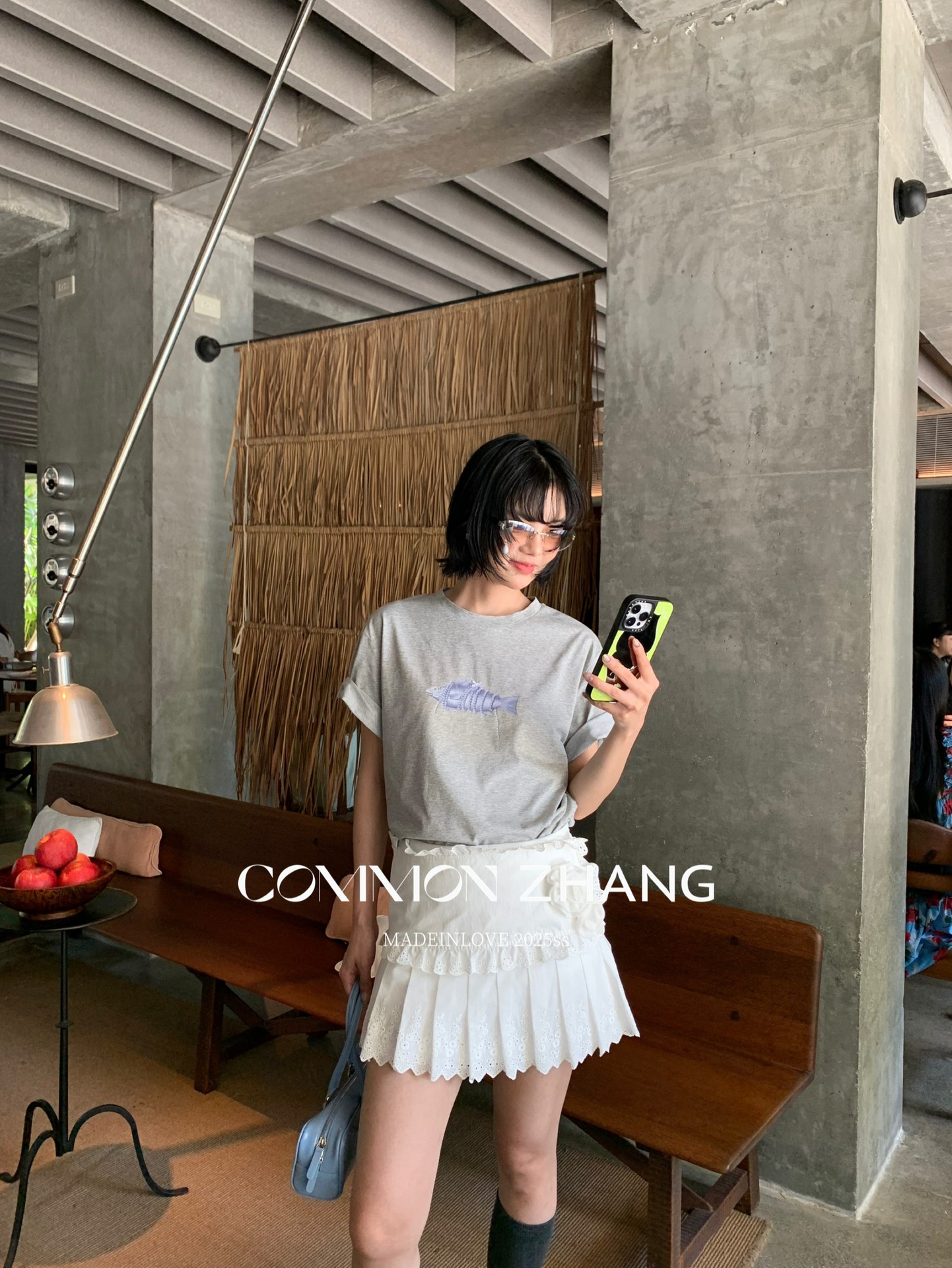 CZ ZHANG Summer Korean style laid-back casual simple printed shoulder loose round-neck short-sleeved T-shirt for women B20777 pic 28