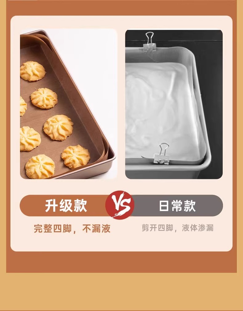 油布烘焙耐高温反复使用不沾粘食品级家用烤盘烤箱蛋糕烘培油纸垫详情9