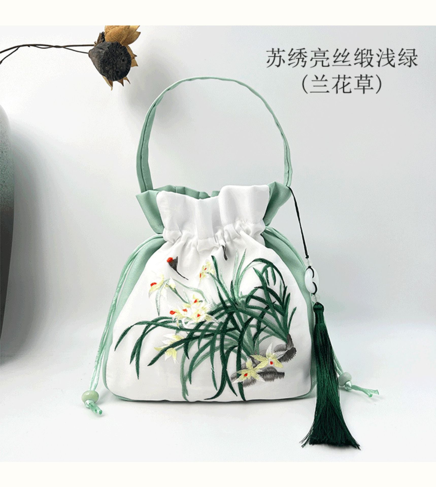 国潮四季百搭苏绣包包新中式百搭手提包国风斜挎包包汉服搭配古风包详情15