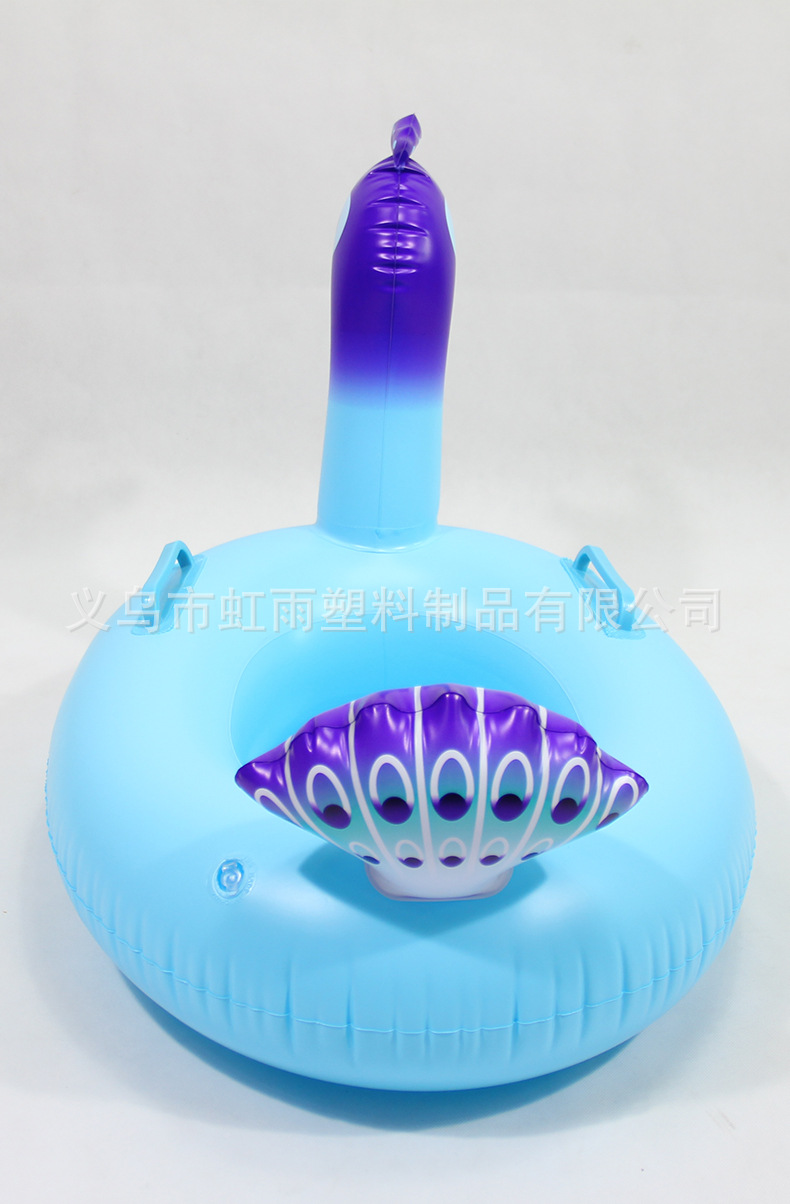 孔雀艇水上充气儿童玩具座圈带翅膀防侧翻游泳圈婴儿坐圈批发详情9