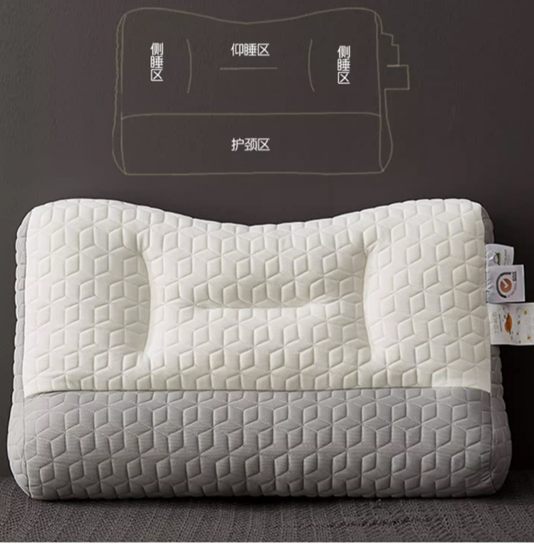 Factory direct sales of anti-bow latex drawstring neck pillows, rectangular household pillows, sleep pure cotton pillow cores, pair of pillow cores pic 17