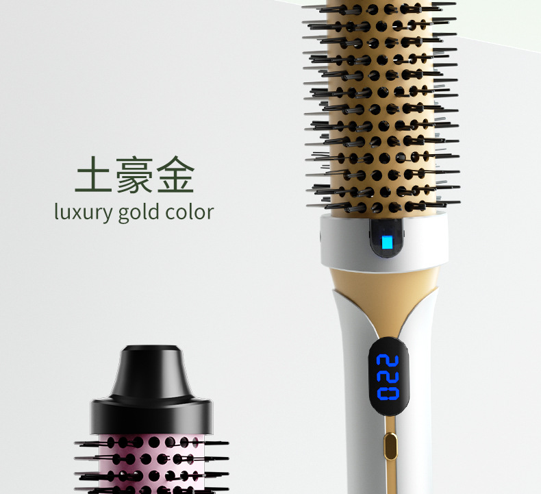 跨境外贸手动加热卷发棒直发梳不伤发便携直板夹卷直卷两用蓬松梳子P52详情15
