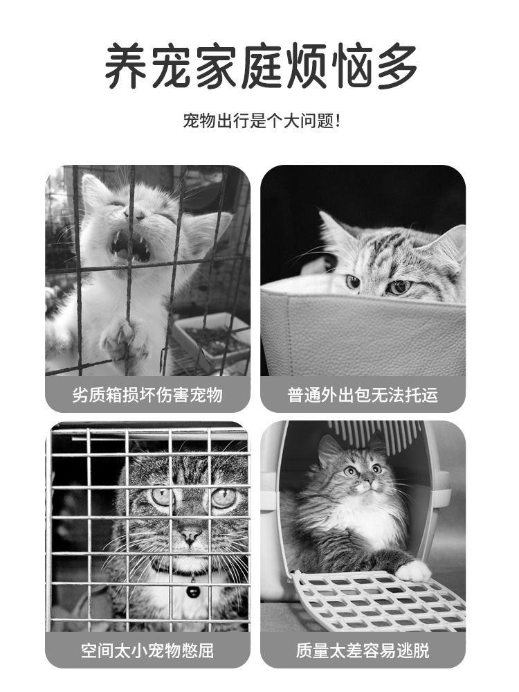 宠物航空箱猫用可空运猫咪外出便携猫笼子狗狗手提车载宠物箱/包详情9