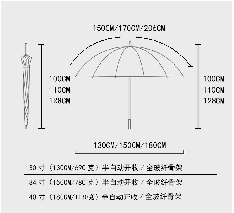 40寸10骨超大号透明雨伞加大高级感长柄抖音网红透明小白伞好质量详情6