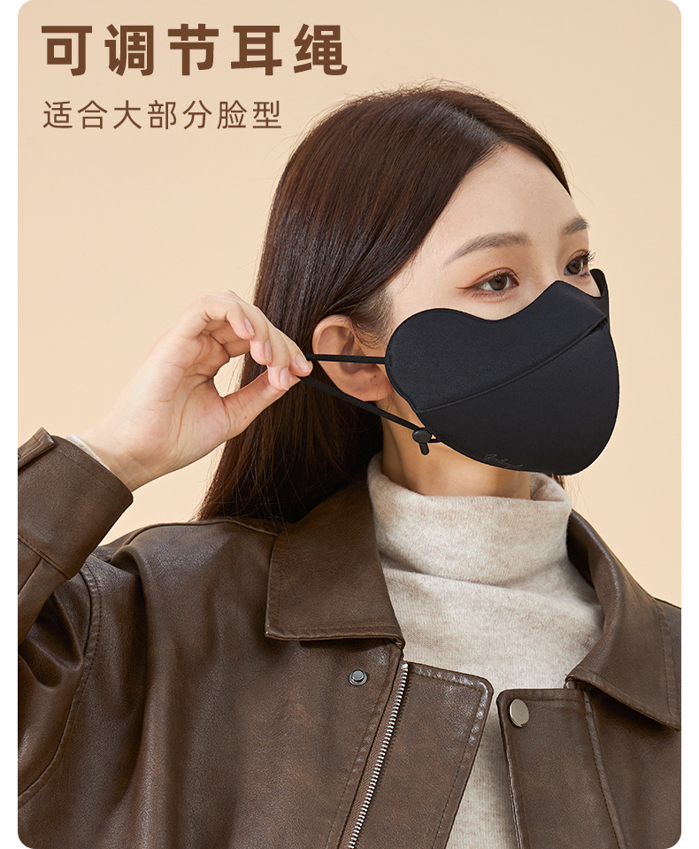 秋冬新品5D立体海绵口罩骑行保暖防风防冻透气防寒加绒加厚面罩女详情12