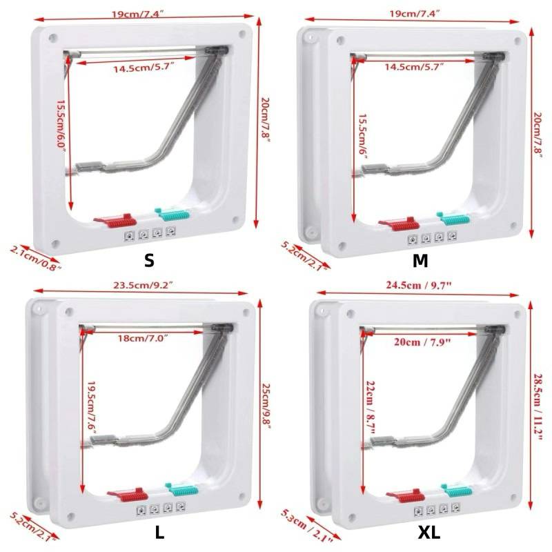 双向自由进出宠物门猫门洞狗门洞猫咪小狗出入门安装木门玻璃门洞详情3