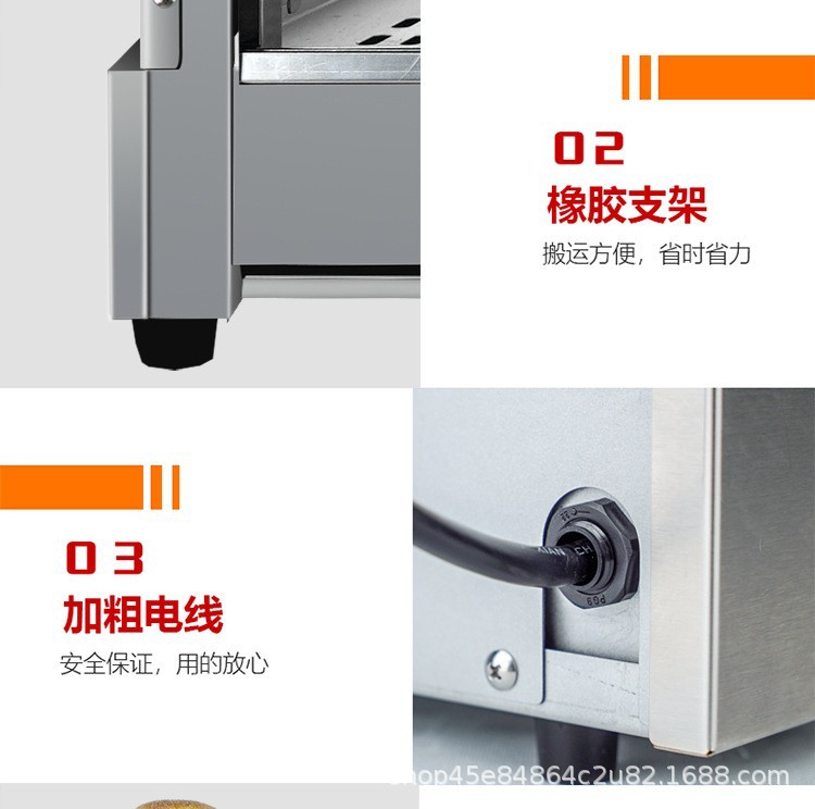 Commercial three-layer insulated cabinet, food insulation display cabinet, fast food restaurant hamburger cooked food cabinet, glass insulated display cabinet pic 13