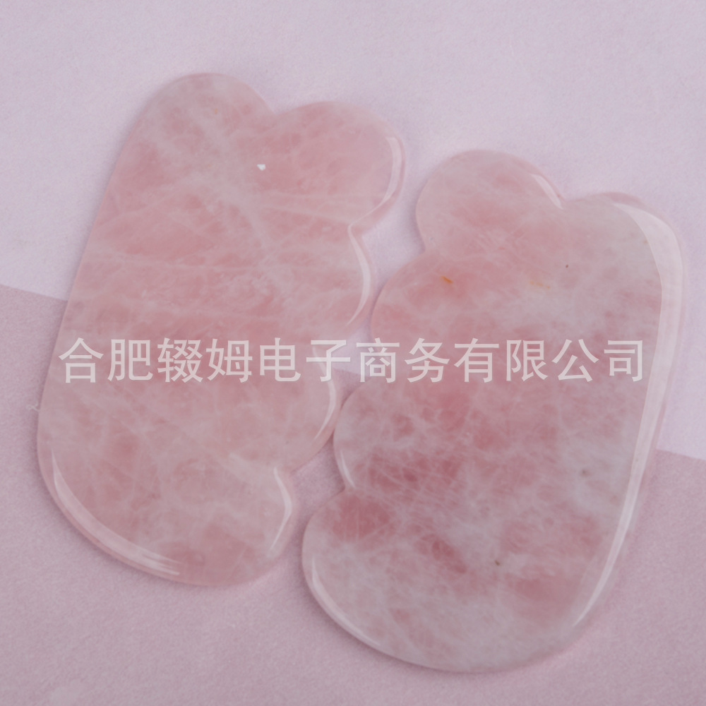 粉晶玉石厂家刮痧板粉水晶绿东陵面部脸部美容刮痧颈椎腿部全身详情38