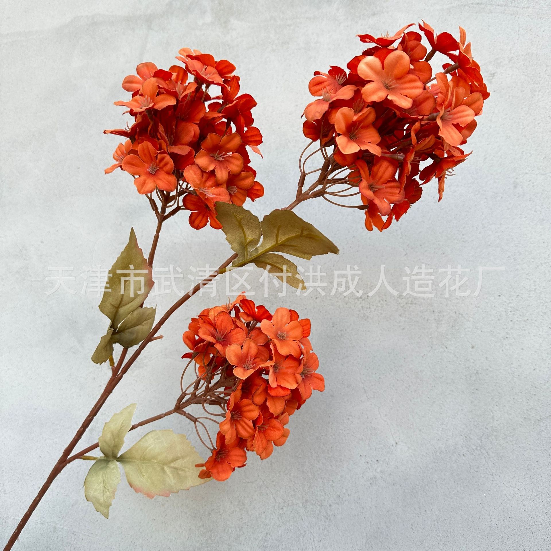 Wholesale of 3-head snowflake hydrangea artificial flowers for wedding roadways, ground arrangement flowers, decorative patterns for prefabricated houses and home decoration pic 10