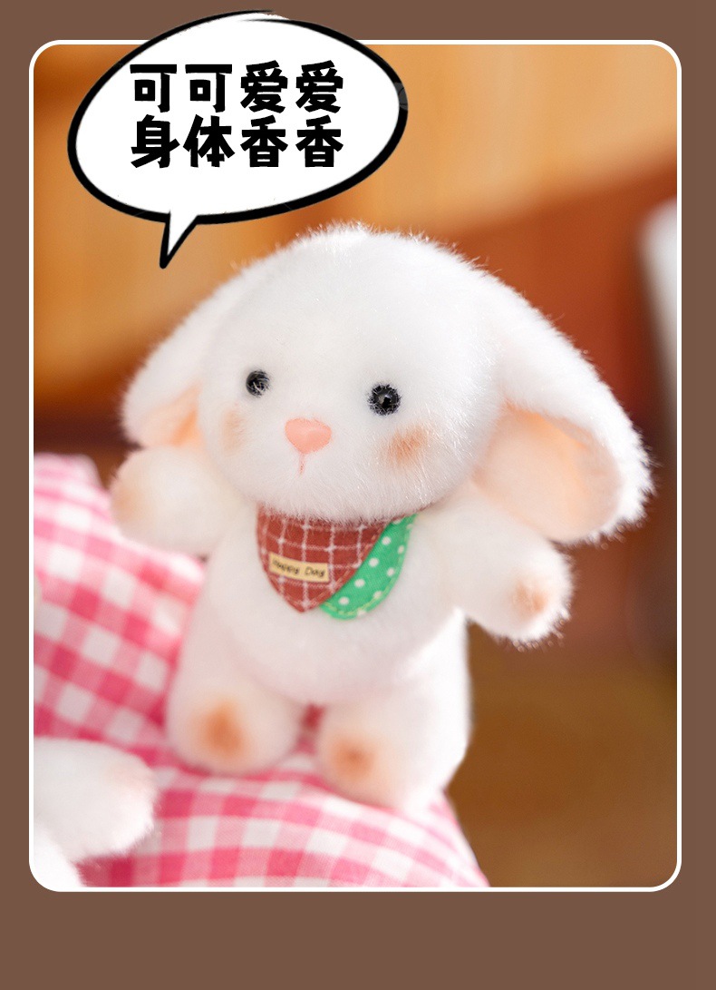 Cute little lamb cream puffs, plush animal pendants, rabbit dolls, keychains, cartoon doll bags, decorative gifts pic 24
