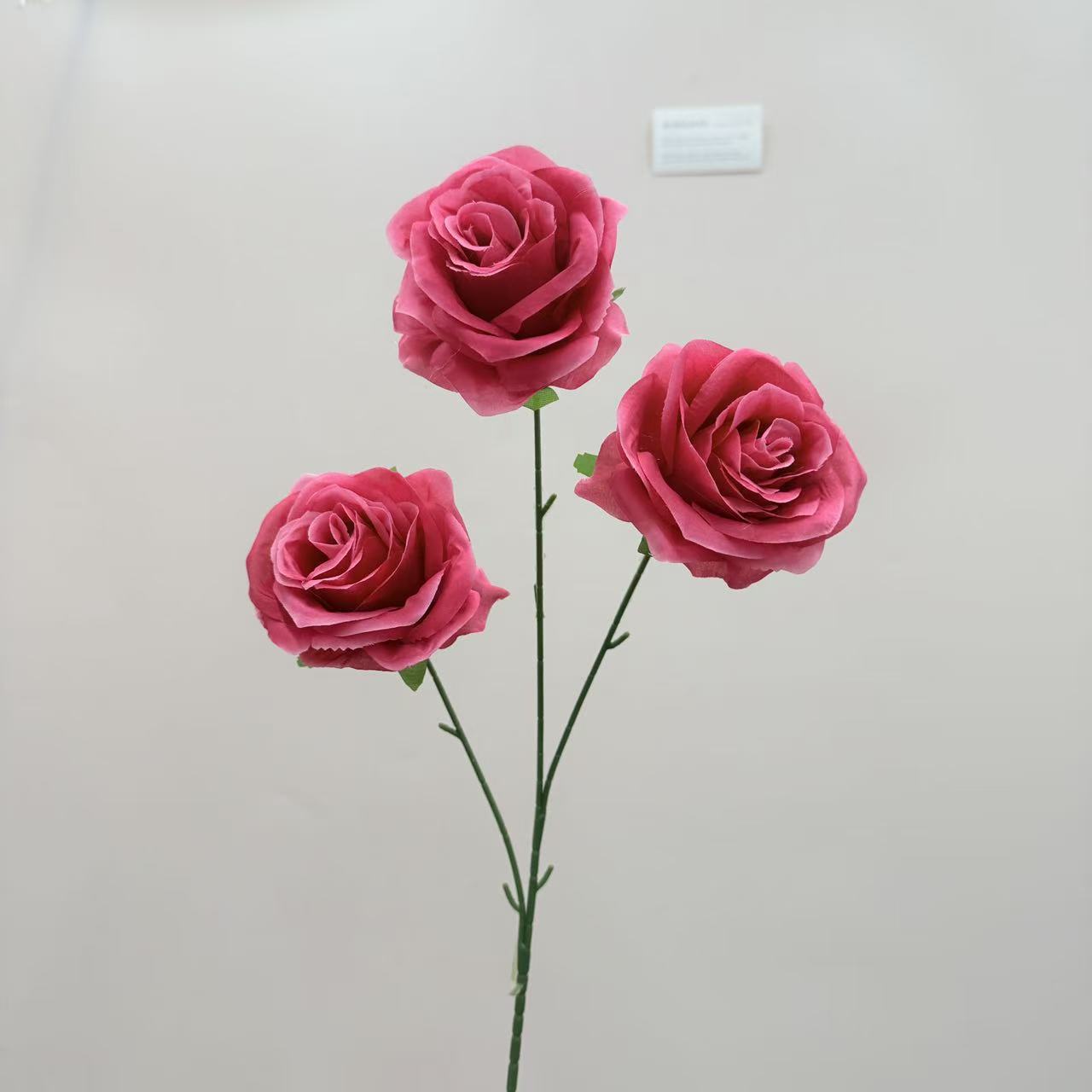 仿真花3头玫瑰花钻石玫婚庆用花仿真玫瑰花假花婚庆地排花艺装饰详情9