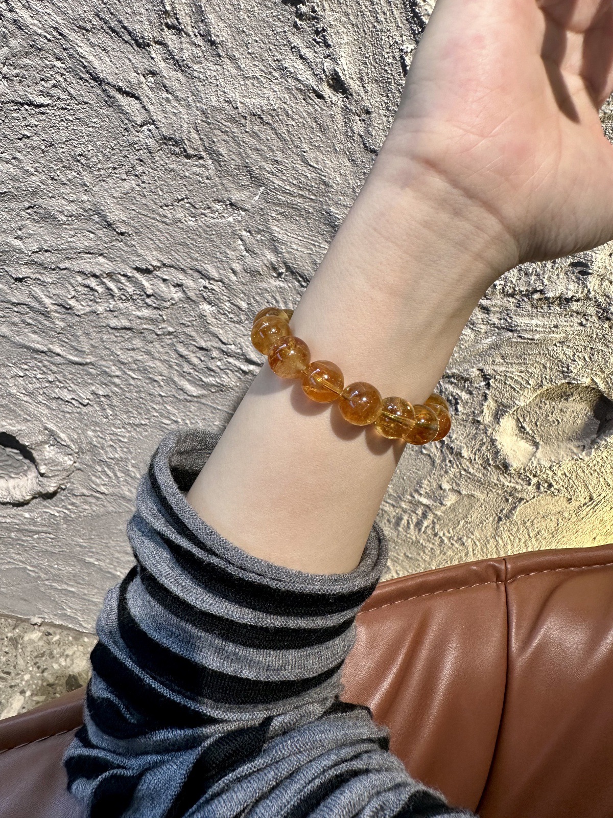 JSY【星汉灿烂】原创天然阿赛斯特莱黄水晶手串招财运礼物高级感详情14