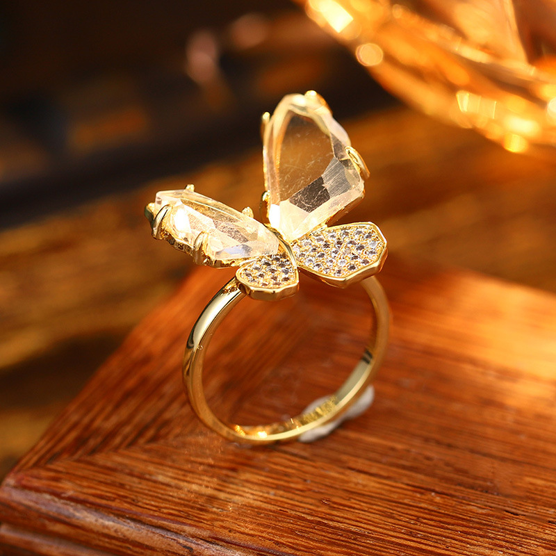 Wholesale of summer new butterfly natural pearl rings with a niche and high-end design, the same style as those on Xiaohongshu pic 21