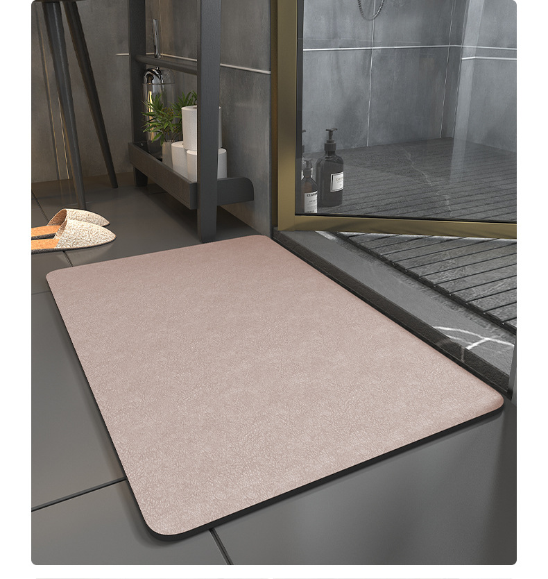 简约硅藻泥地垫浴室卫生间速干吸水垫家用厕所防滑脚垫地毯门垫子详情7