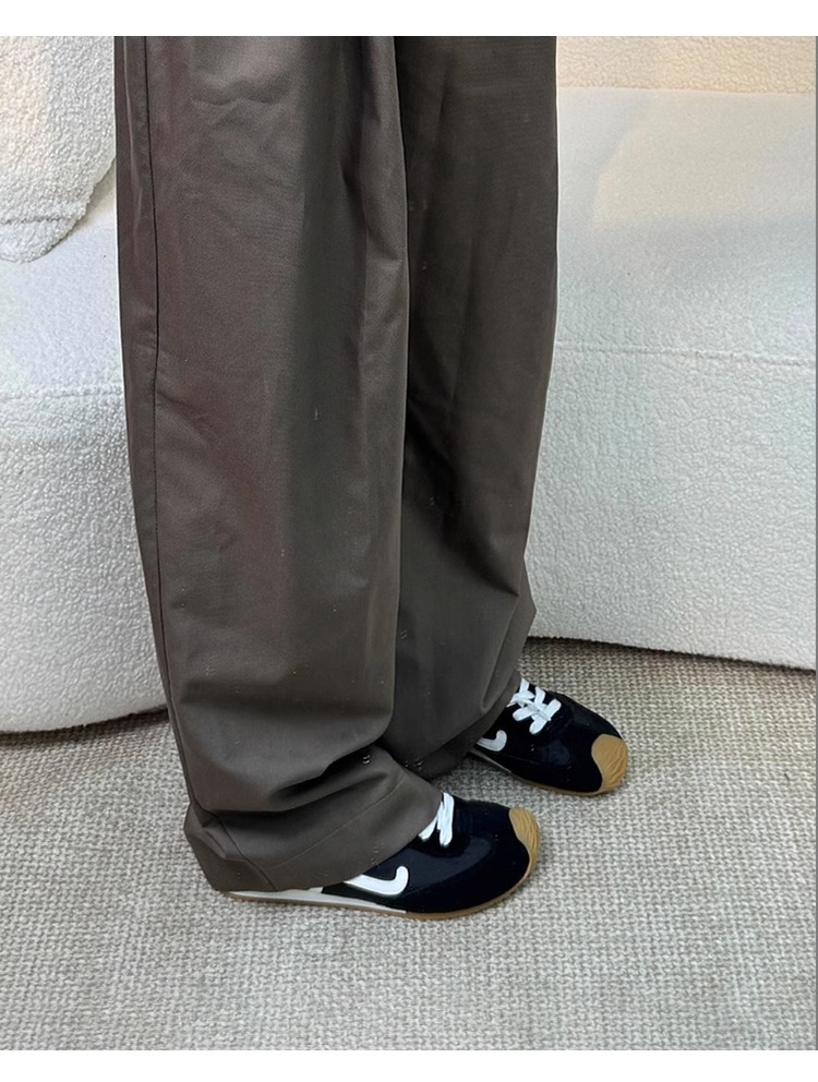 苏茵茵内增高阿甘鞋女2025新款歪头德训女鞋系带休闲鞋真皮德训鞋详情29