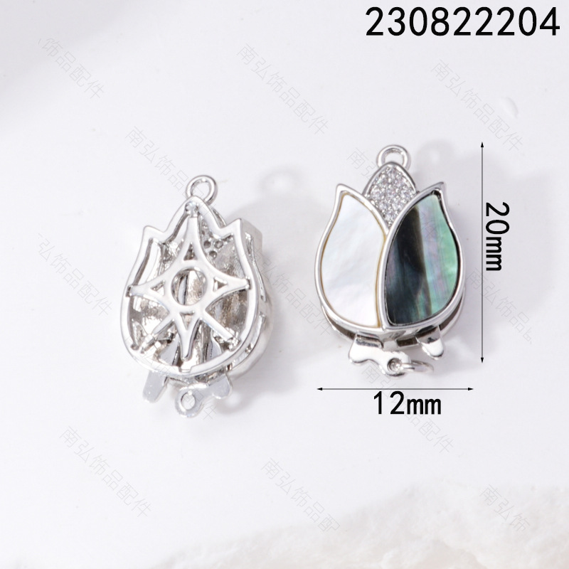 Pearl necklace buckle rose shell blade pin buckle connection end buckle sweater chain diy jewelry accessories pic 7