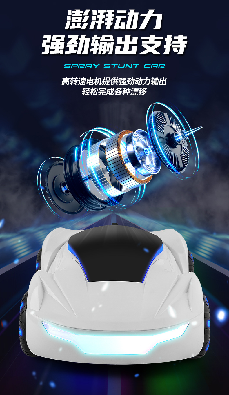 Cross-border Y19 Dual Spray Drift Car Gesture Sensing Racing Car Stunt Supercar Remote Control Car Toy Boy Sports car pic 9