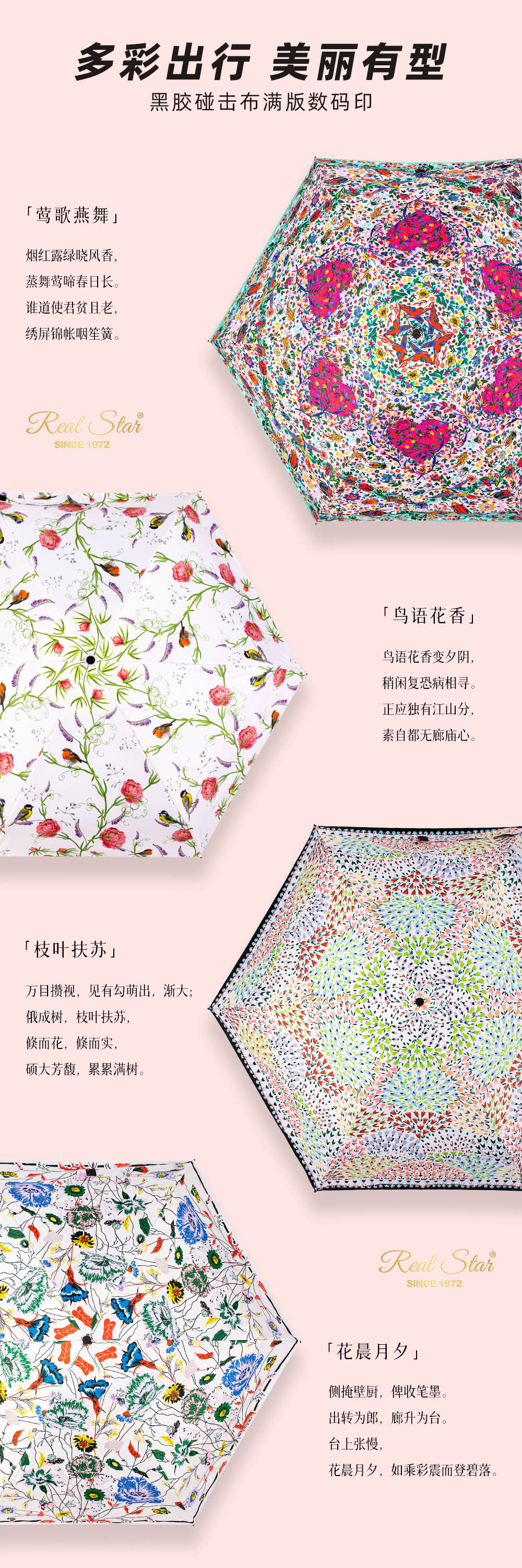 50% off new transparent shell umbrella creative souvenir gift, sun protection umbrella, full-color painted umbrella with Chinese trend pic 5