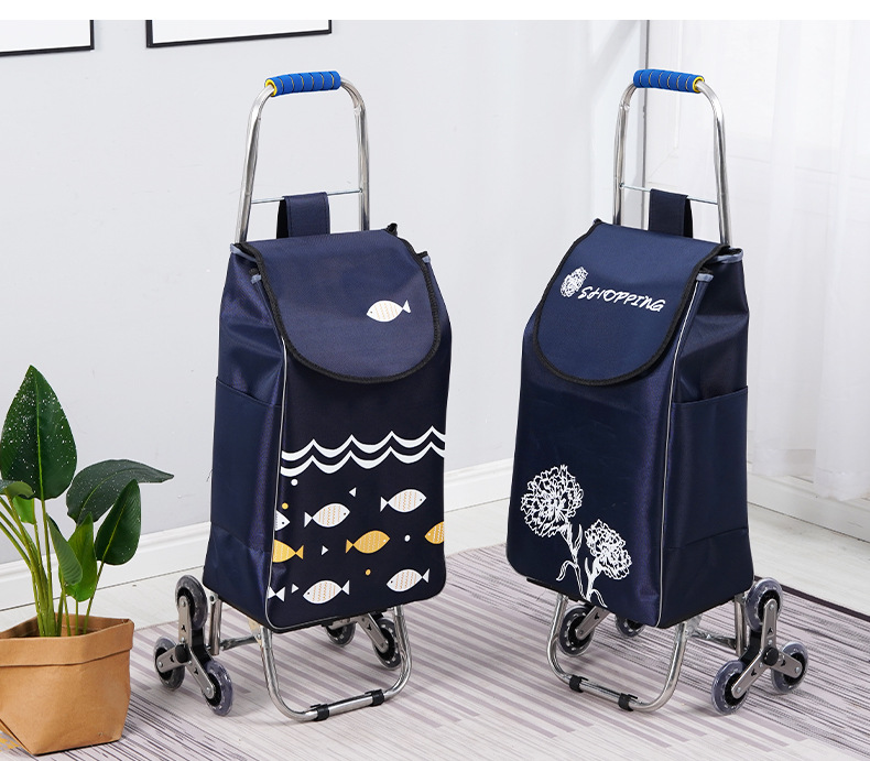 爬楼买菜小拉车三轮菜市场超市买家折叠购物车老人便捷折叠小推车详情23