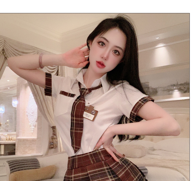 长夜漫漫情趣内衣性感cos制服诱惑jk短裙激情女纯洁学生装女2205详情9