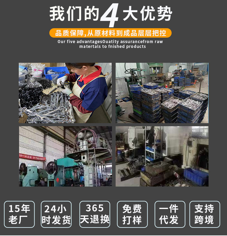 Factory wholesale ratchet wrench, labor-saving, fast, double-direction universal dual-purpose ratchet wrench tool set pic 3