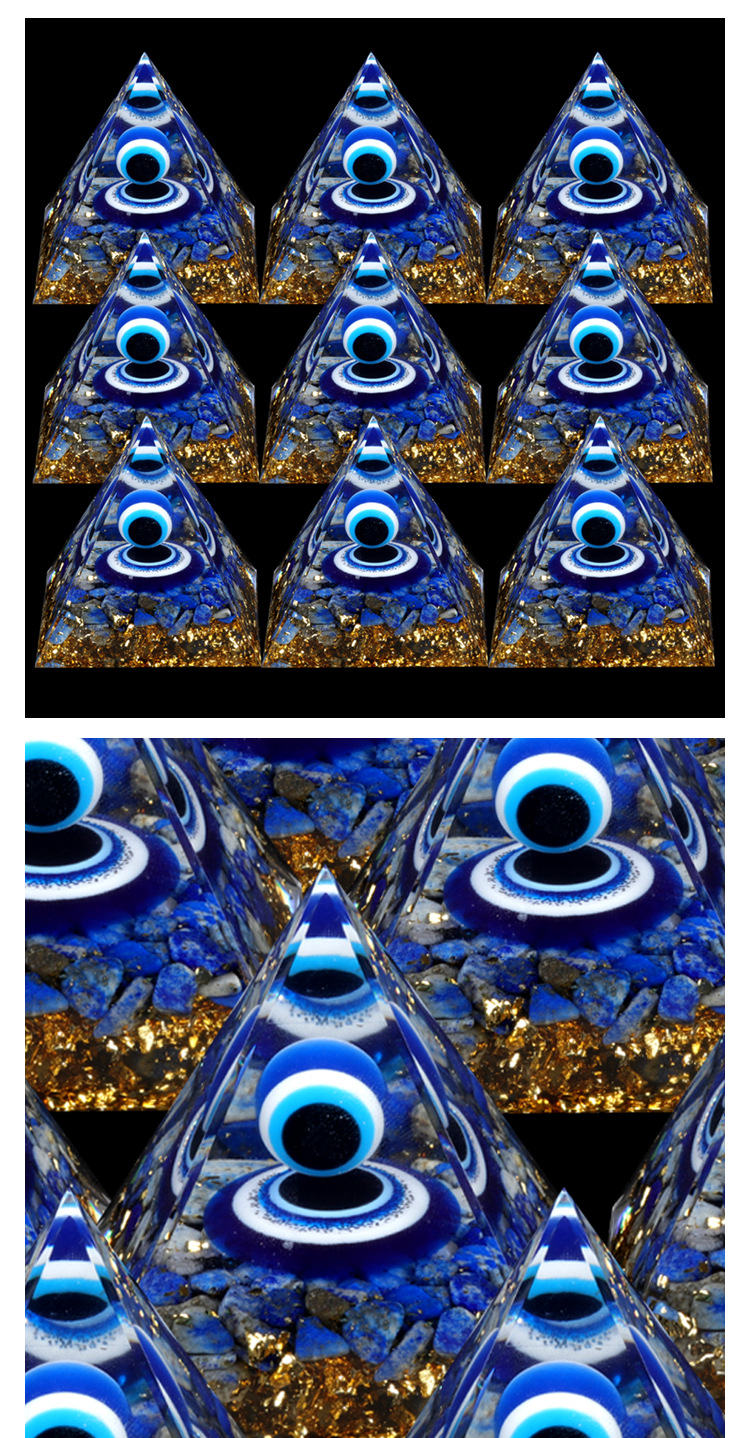 1908M1恶魔之眼青金石金字塔摆件6cm水晶能量工艺品礼品装饰品跨境货源详情5