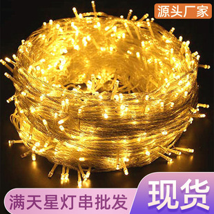 Cross-border LED firecracker lights, copper wire lights, string green wires, centipede feet, indoor and outdoor festival courtyard decorative lights, Christmas colored lights pic 7