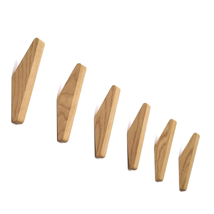 Modern-style creative Japanese wooden hooks, coat hooks, wall hooks, coat and hat hooks, scarf hooks, towel hooks, and headphone hooks pic 4