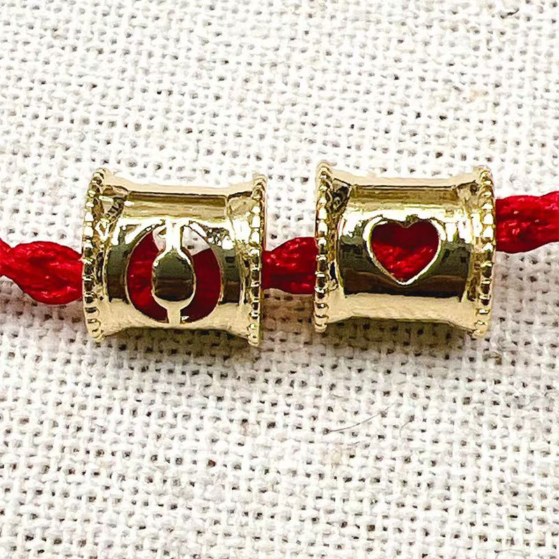 Copper-plated real gold, small waist, digital heart, beaded and decorated, bucket beads, tube beads, DIY bracelet, necklace, beaded arrangement and beaded transportation pic 6