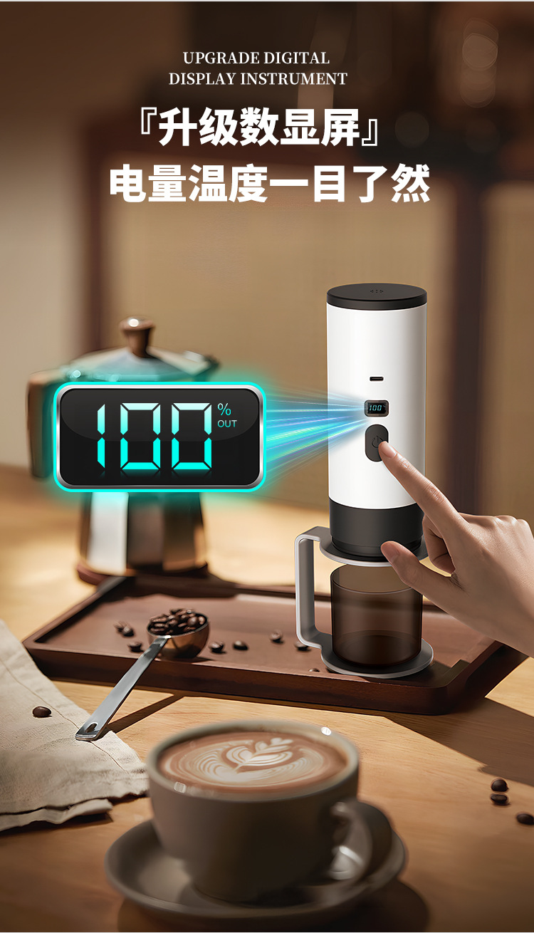 Wholesale of cross-border portable capsule coffee machines, fully automatic wireless heating small household outdoor portable coffee machines pic 3