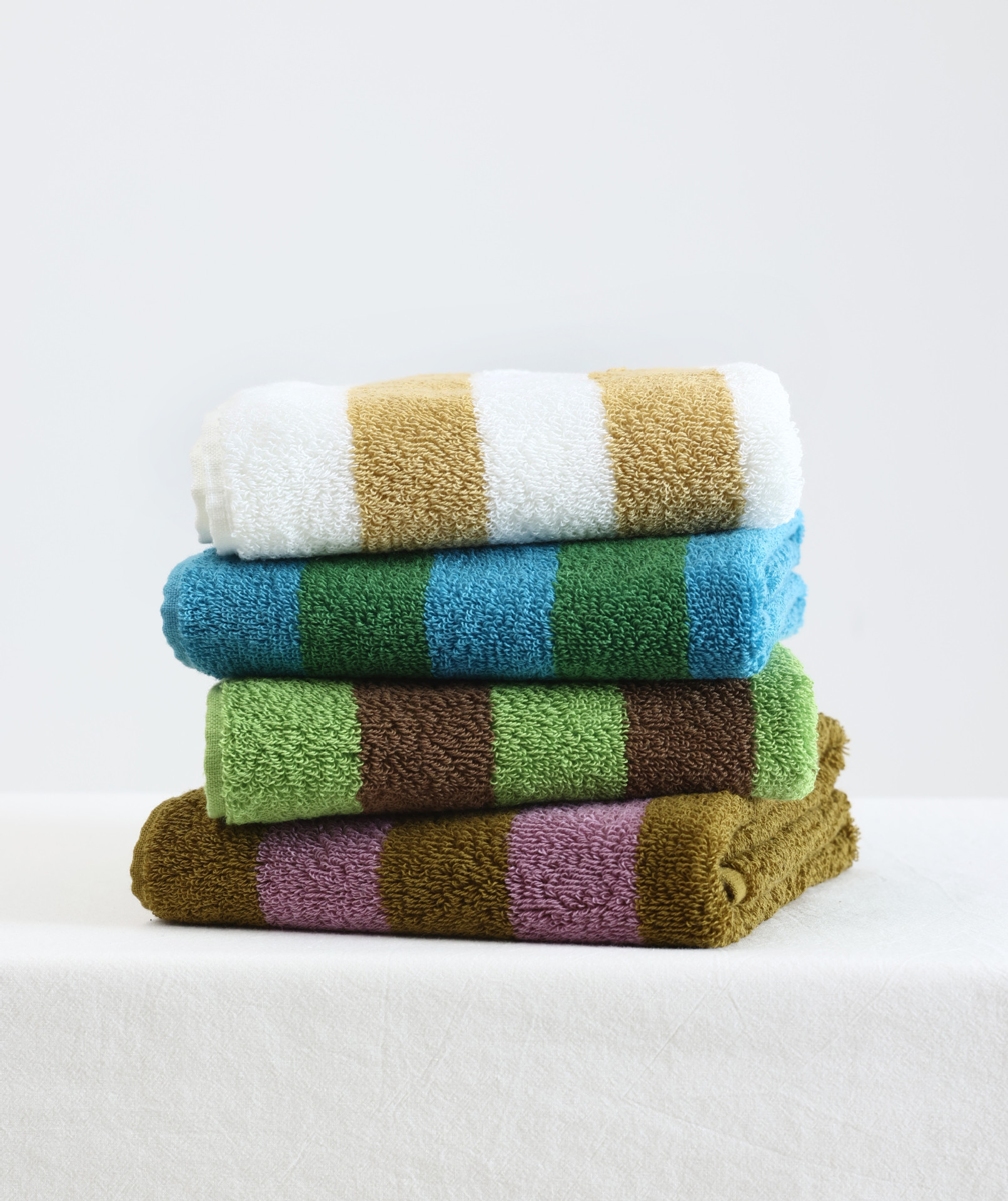 Sen fine striped retro style all-cotton towel, combed cotton Class A simple combed cotton towel, bathroom absorbent bath towel pic 3