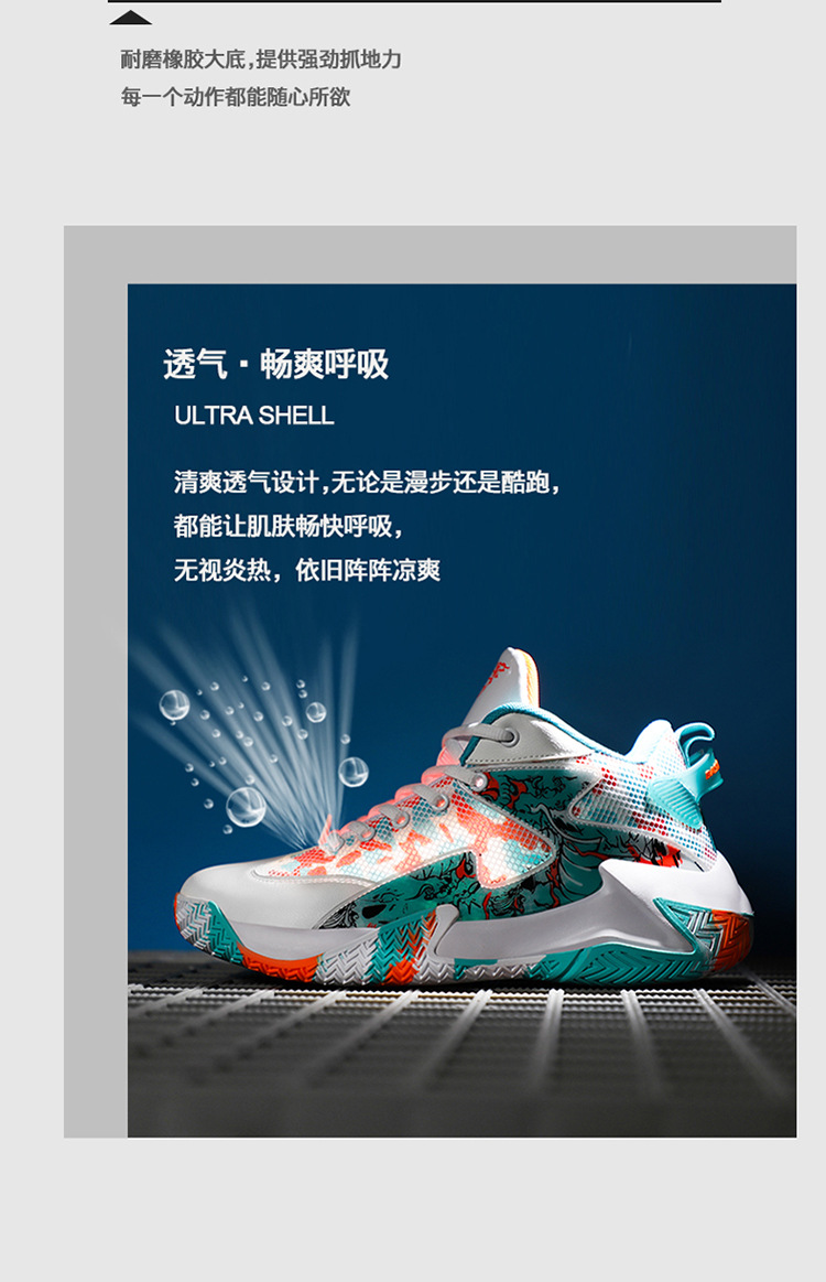 臣马工厂直销跨境新款批发男女透气防滑青少年初中学生成人篮球鞋详情9